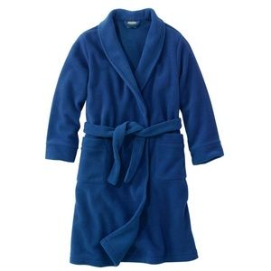 L.L. Bean Kids’ Fleece Robe Dark Blue Size M 10-12Y